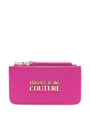 

Logo-lettering faux-leather cardholder, Versace Jeans Couture Logo-lettering faux-leather cardholder