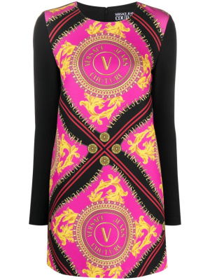 

V-emblem chain-print minidress, Versace Jeans Couture V-emblem chain-print minidress