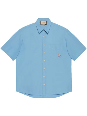 

Embroidered logo short-sleeve shirt, Gucci Embroidered logo short-sleeve shirt