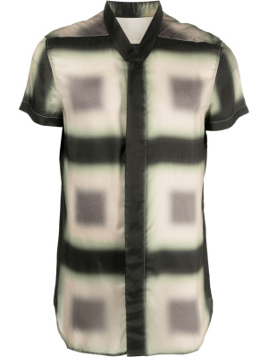 

Faded-print short-sleeve shirt, Rick Owens Faded-print short-sleeve shirt