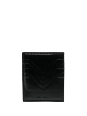 

Luxor leather chevron cardholder, Rick Owens Luxor leather chevron cardholder