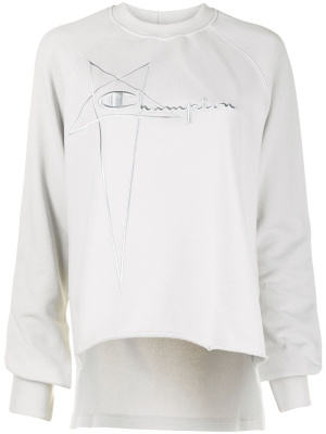 

Logo-embroidered sweatshirt, Rick Owens X Champion Logo-embroidered sweatshirt