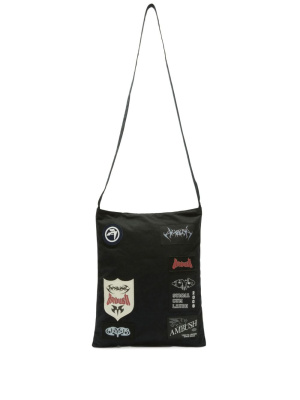 

Logo-patchwork cotton tote bag, AMBUSH Logo-patchwork cotton tote bag