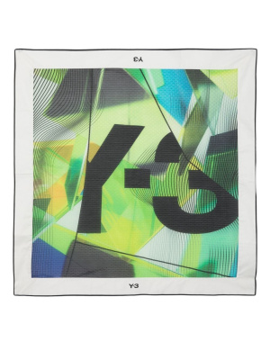 

Graphic-print cotton scarf, Y-3 Graphic-print cotton scarf
