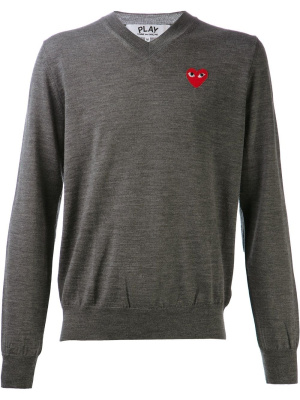 

Embroidered heart jumper, Comme Des Garçons Play Embroidered heart jumper