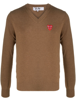 

Logo heart embroidered jumper, Comme Des Garçons Play Logo heart embroidered jumper