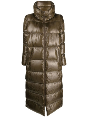 

Funnel-neck quilted down midi coat, Herno Funnel-neck quilted down midi coat