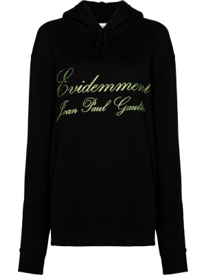 

Glittered cotton hoodie, Jean Paul Gaultier Glittered cotton hoodie