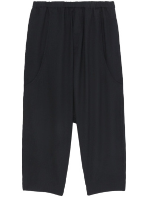 

Elasticated-waist cropped shorts, Black Comme Des Garçons Elasticated-waist cropped shorts