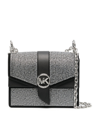 

Greenwich crystal embellished leather bag, Michael Michael Kors Greenwich crystal embellished leather bag