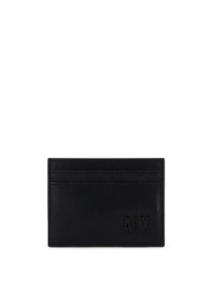 

Logo-embossed leather cardholder, Armani Exchange Logo-embossed leather cardholder