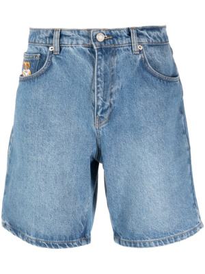 

Teddy bear-motif denim shorts, Moschino Teddy bear-motif denim shorts
