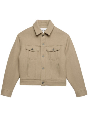 

Long-sleeve wool jacket, AMI Paris Long-sleeve wool jacket