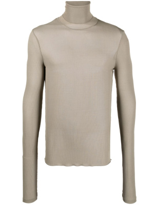 

Semi-sheer roll-neck jumper, AMI Paris Semi-sheer roll-neck jumper