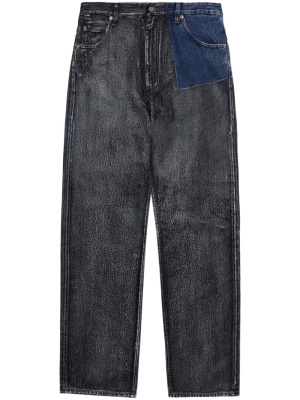 

Panelled mid-rise straight-leg jeans, MM6 Maison Margiela Panelled mid-rise straight-leg jeans