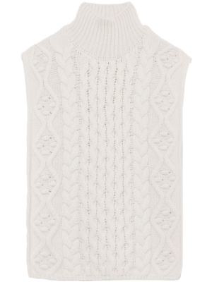 

Sleeveless cable-knit top, Loulou Studio Sleeveless cable-knit top