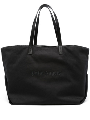 

Logo-embroidered tote bag, Palm Angels Logo-embroidered tote bag