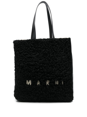 

Logo-print tote bag, Marni Logo-print tote bag