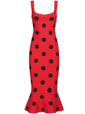 

Polka dot-print midi dress, Marni Polka dot-print midi dress