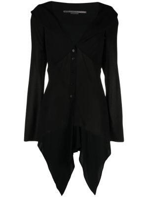 

Asymmetric-hem silk cardigan, Stella McCartney Asymmetric-hem silk cardigan
