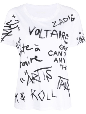 

Marta logo-print crew-neck T-shirt, Zadig&Voltaire Marta logo-print crew-neck T-shirt