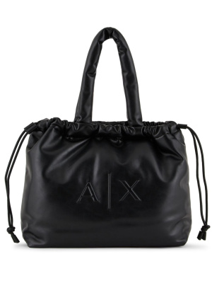 

Large embossed-logo drawstring tote bag, Armani Exchange Large embossed-logo drawstring tote bag