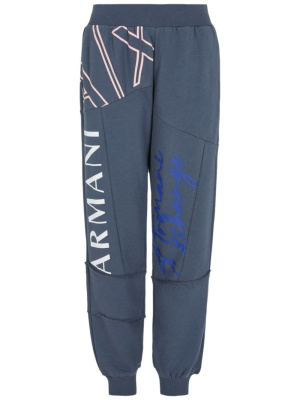 

Logo-print panelled track pants, Armani Exchange Logo-print panelled track pants