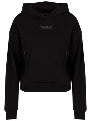 

Logo-patch pullover hoodie, Armani Exchange Logo-patch pullover hoodie
