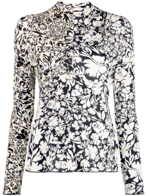 

Floral-print high-neck top, Jil Sander Floral-print high-neck top