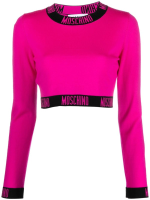 

Logo-tape cropped top, Moschino Logo-tape cropped top