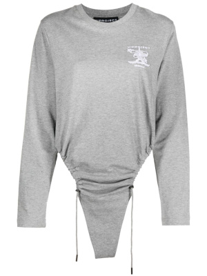 

Logo-print drawstring cotton sweatshirt, Y/Project Logo-print drawstring cotton sweatshirt