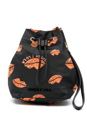 

Logo-lettering graphic-print makeup bag, Bimba y Lola Logo-lettering graphic-print makeup bag