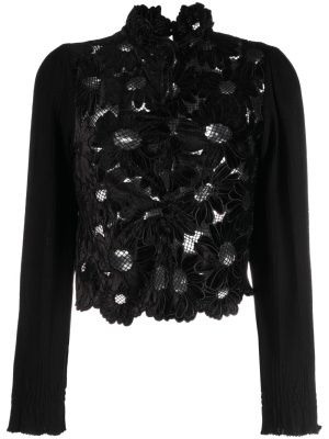 

Guipure velvet top, SANDRO Guipure velvet top