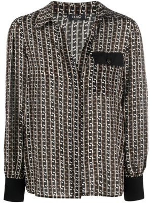 

Chain-print silk shirt, LIU JO Chain-print silk shirt
