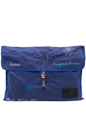 

Besace logo-embroidered shoulder bag, Acne Studios Besace logo-embroidered shoulder bag