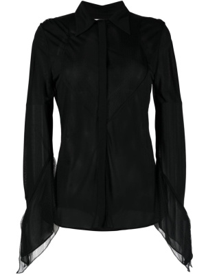 

Draped long-sleeve shirt, Victoria Beckham Draped long-sleeve shirt