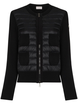 

Padded-panel knitted cardigan, Moncler Padded-panel knitted cardigan