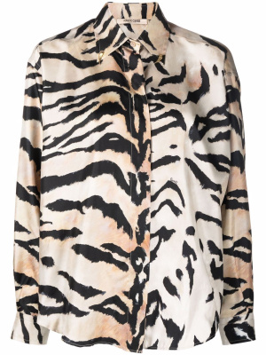

Tiger print silk shirt, Roberto Cavalli Tiger print silk shirt