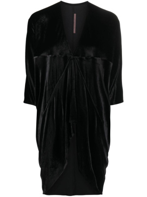 

V-neck velvet minidress, Rick Owens Lilies V-neck velvet minidress