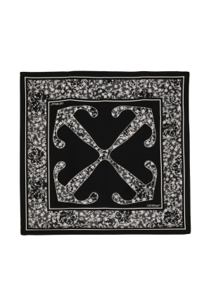 

Arrows-print silk foulard, Off-White Arrows-print silk foulard