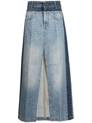 

Panelled denim maxi skirt, Stella McCartney Panelled denim maxi skirt