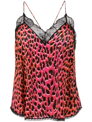 

Christy leopard-print silk tank top, Zadig&Voltaire Christy leopard-print silk tank top