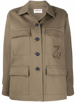 

Embroidered logo buttoned overshirt, Zadig&Voltaire Embroidered logo buttoned overshirt