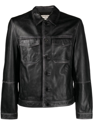 

Lasso dyed leather cropped jacket, Zadig&Voltaire Lasso dyed leather cropped jacket