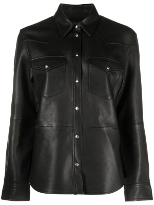 

Thelma press-stud leather shirt, Zadig&Voltaire Thelma press-stud leather shirt