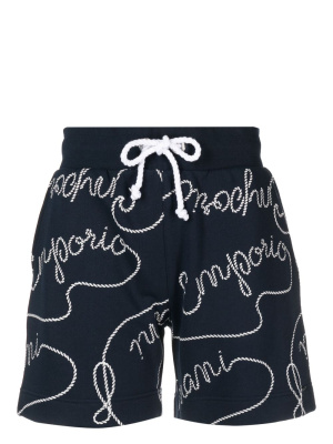 

Logomania-print drawstring-waist shorts, Emporio Armani Logomania-print drawstring-waist shorts