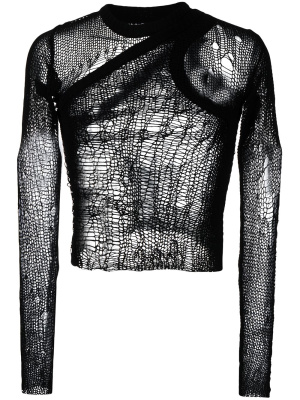 

Banana Net distressed-knit jumper, Rick Owens Banana Net distressed-knit jumper