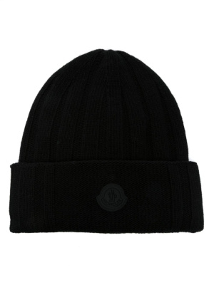 

Logo-patch wool beanie, Moncler Logo-patch wool beanie