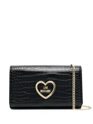 

Crocodile-effect crossbody bag, Love Moschino Crocodile-effect crossbody bag