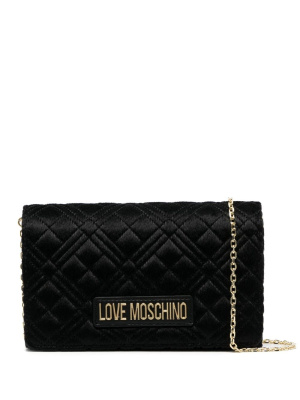 

Logo-lettering quilted crossbody bag, Love Moschino Logo-lettering quilted crossbody bag